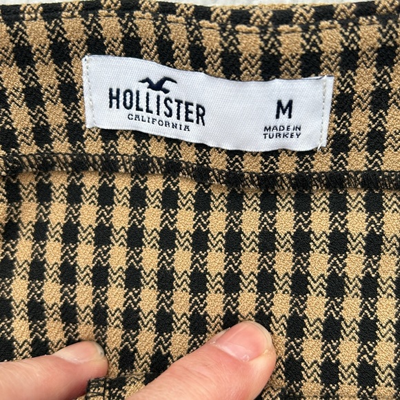 Hollister Gingham Checked Belted Skirt, Size medium - Picture 4 of 7